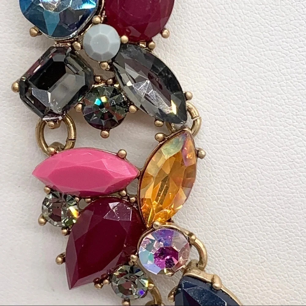 J. Crew Dark Peony Jeweled Necklace - Picture 4 of 5